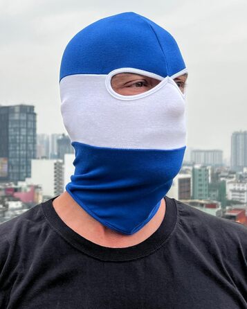 Балаклава PGWEAR у синьо-білу смужку Маска-балаклава-шапка Ультрас Хулігани