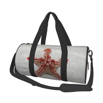 Дорожня сумка-циліндр, червона на тлі піщаного моря, спортивна сумка для чоловіків та жінок, сумка-мішок, спортивна дорожня сумка