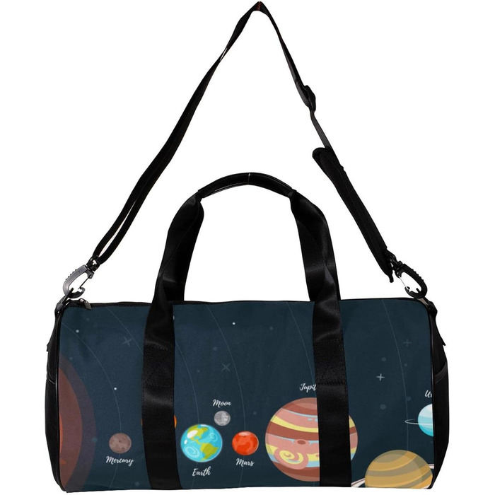Спортивна сумка, маленька дорожня сумка, сумка для шопінгу та йоги, сумка з принтом Сонячна система, сумка для фітнесу на відкритому повітрі, сумка-шопер
