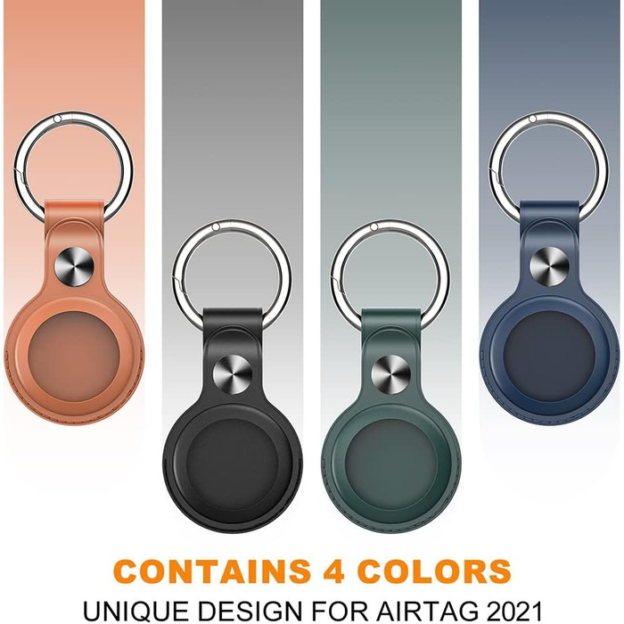 Уп AirTag Pendant PU Leather - Стійкий до подряпин чохол для брелока AirTag з оригінальними кнопками - Захисний чохол для Air Tag