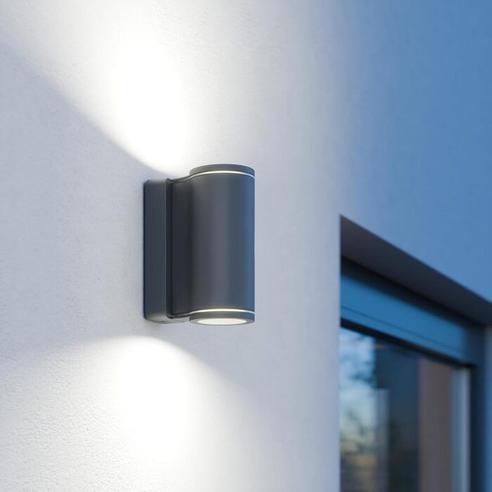Зовнішній світлодіодний настінний світильник Steinel L 940, з LED GU10, Up/Downlight, 3000 K теплий білий, алюміній, антрацит, без сенсора