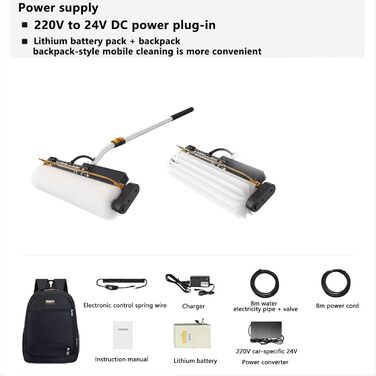 Електрична телескопічна щітка для прибирання, на воді, дозатор мила, чистка сонячних батарей, набір для миття вікон, миття вантажі