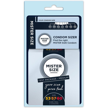 Набір презервативів MISTER SIZE Size Kit Medium з вимірювачем, 3 розміри, 3 шт