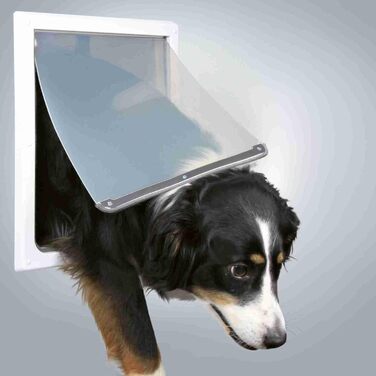 Дверцята для собак Trixie Pet Products із двостороннім замиканням, для середніх та великих собак, білі, середні - дуже великі
