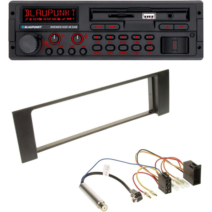 Автомагнітола Blaupunkt Bremen SQR 46 DAB SD MP3 USB Bluetooth DAB для Audi A4 (B6, 00-04) - ISO