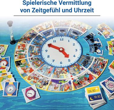 Хто знає час - Гра та навчання для дітей, Розвиваюча гра для дітей віком 6-9 років, Навчання через гру для 1-4 гравців (один гравець), 24995 -