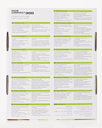 Кухонні ваги Soehnle Page Compact 300 білі, цифрові кухонні ваги до 5 кг, ваги зі зручним для читання РК-дисплеєм, цифрові ваги з