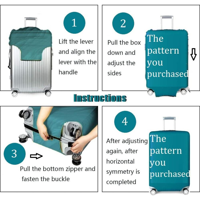 Чохол для валізи з барвистим геометричним принтом еластична захисна обкладинка для багажу (18-32 дюйми), антиподряпний захист для валіз, ідеально підходить для повсякденних подорожей