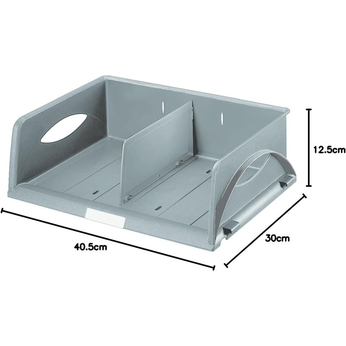 Кошик для зберігання Leitz Landscape A4 Maxi, ідеальна система сортування та зберігання для поштових відділень та копіювальних кімнат, сірий, сортичний 52300085 пейзажний A4 сірий