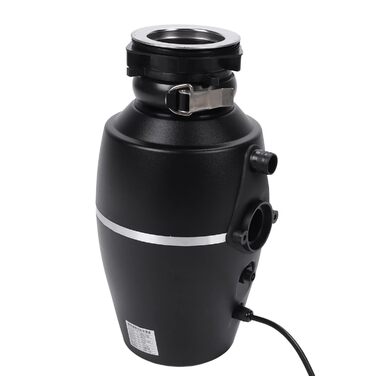 Безперервна подача сміття, безшумний, нержавіюча сталь, 1300 мл, корпус ABS, водостічна труба, сміттєвідвідведення, 3800 об/хв, 1 к.с., для кухні (вилка ЄС)