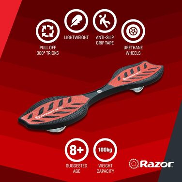 Повітряний скейтборд Razor Kids Ripstik Air 2 колеса один розмір червоний