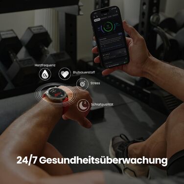 Розумний годинник Amazfit Balance 2 47 мм 1,5-дюймовий AMOLED із сапфіровим склом, офлайн-карти, дводіапазонний GPS, 21 день роботи від батареї, понад 170 спортивних режимів, режим HYROX та гольфу, відстеження серцевого ритму та сну для Android та iPhone