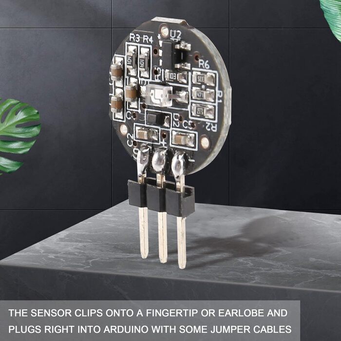 Датчик пульсу, датчик серцевого ритму, датчик серцебиття, чорно-червоний, 136001