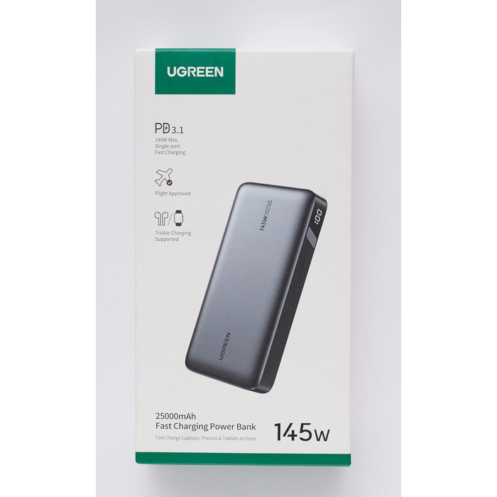 Power Bank UGREEN Nexode  145W Max 25000mAh, 3 порти USB-C, цифровий дисплей