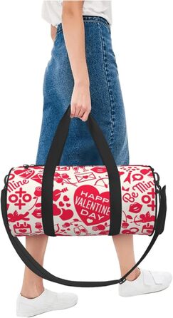 Сумка для подорожей чоловіча з написом Happy Valentine's Day, спортивна сумка для вікендів та коротких поїздок