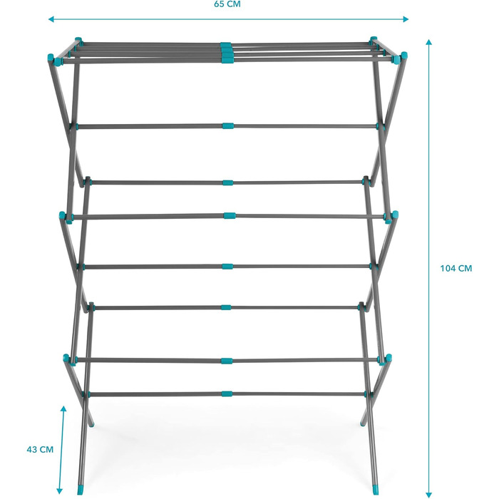 Висувна вішалка для одягу Beldray LA077615EU7 - вішалка для одягу з 3 рівнями, довжина сушіння 7 м, максимальне навантаження 7 кг,