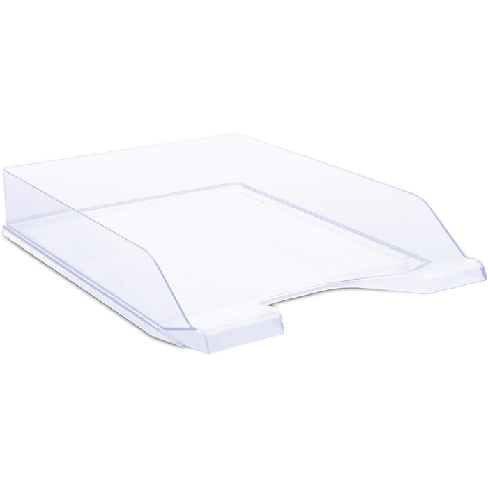 Стандартний прозорий лоток для листів DONAU, 6 предметів, кошик для листів A4, сучасний та штабелюваний, прозорий-кришталево чистий, настільний лоток, полістирол, 7470001PL-37