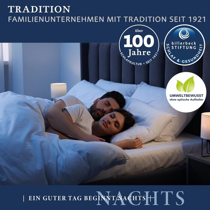 Подушка Billerbeck ALCANDO - волокниста подушка приблизно 40 x 80 см подушка із середньою підтримкою бавовняний чохол на блискавці наповнювач AIRFLOCKS, індивідуально регулюється