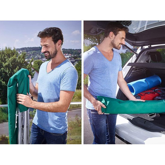 Сушарка Leifheit LinoPop-Up 140, що стоїть, ротаційна сушарка для білизни з чотирма плечима, компактна сушарка, що стоїть, автоном