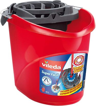 Відро для швабри Vileda Super Easy Torsion Power Mop Bucket червоне SuperMocio