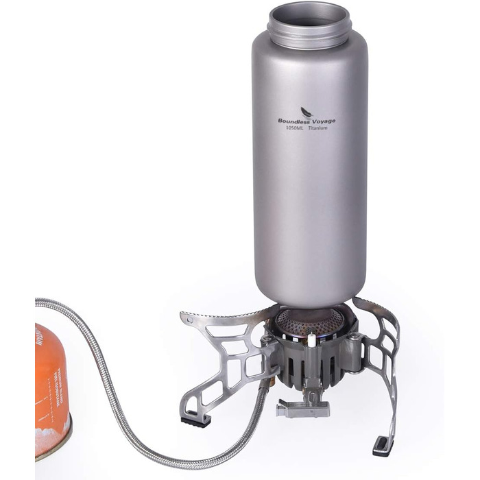 Мл титанова пляшка для кемпінгу, відкритого типу, посуд із широким горлом, легка портативна пляшка для води, велика пішохідна пляшка для пікніка, одношарова питна пляшка з ручкою Ti3006D 1050 мл з ручкою Ti3006d, 1050