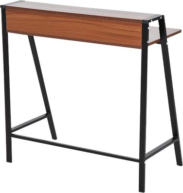 Комп'ютерний стіл HOMCOM сучасний, 84 x 45 x 85 см, горіх чорний