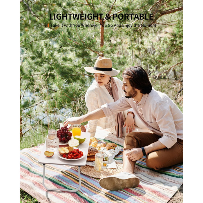 Складаний стіл для ноутбука, портативний стіл для колін, приліжкова тумбочка, легкий столик для сніданку, піднос, робочий стіл, підставка для ноутбука, міні-стіл для роботи, письма, малювання, їжі, білий/Розкішний сад