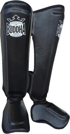 ОДЯГ BUDDHA FIGHT WEAR Епічна модель щитка для муай-тай, ММА та кікбоксингу Виготовлено зі синтетичної шкіри останнього покоління Більш міцні та посилені шви Чорний M
