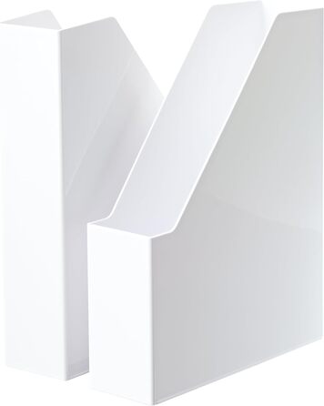 Настільний тримач для файлів HAN i-LINE 2 ПРЕДМЕТИ, елегантний, сучасний високоякісний настільний тримач для файлів зошитів, журналів та папок формату до DIN A4/C4, білий, 16501-12 (Білий, комплект з 4 предметів) комплект з 4 предметів білий