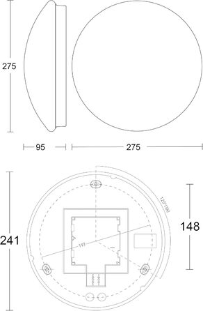 Стільовий LED-світильник Steinel RS 16 S з опаловим склом, білий, 9.3 Вт, настінний, з датчиком руху 360, радіус дії 3-8 м, 918 Лм, для коридору, скляний плафон