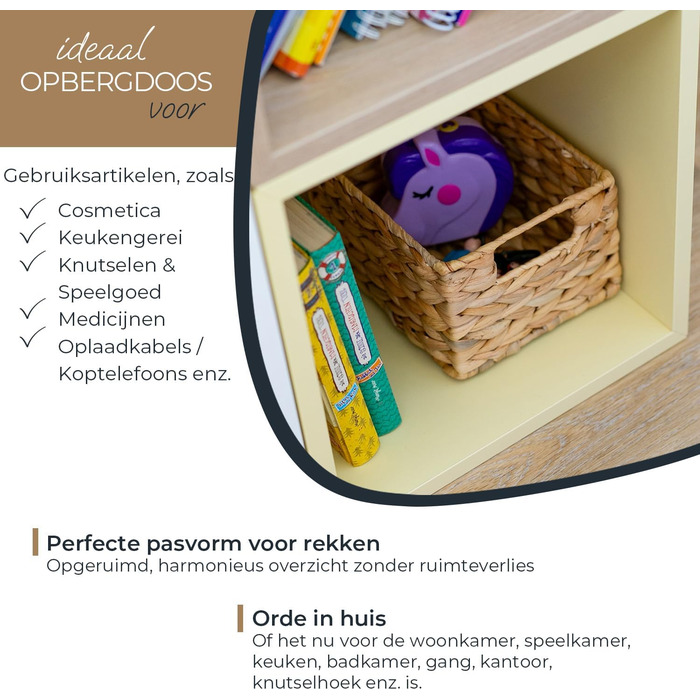 Кошик для зберігання HMF, сплетений з водяного гіацинта та морської трави Набір з 2 шт. Розмір S 22 x 17 x 12 см 2 шт. и