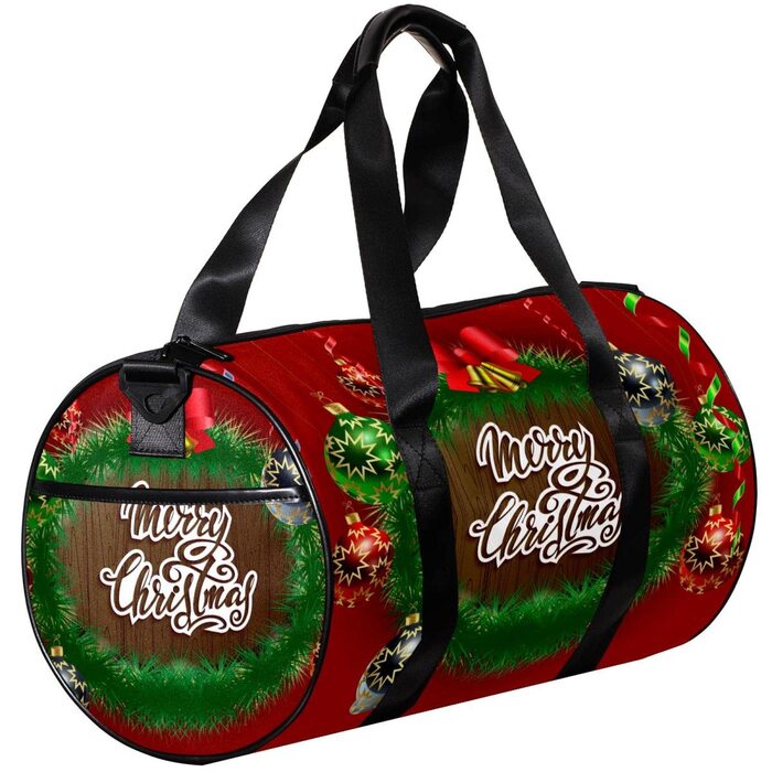 Спортивна сумка, маленька дорожня сумка, сумка для йоги, з святковим різдвяним малюнком, фітнес-сумка для активного відпочинку, сумка-шопер