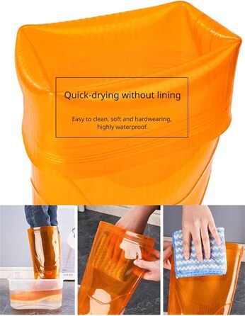 Гумові чоботи Speed Dry Kitchen, без підкладки, чоловіче робоче гумове взуття, нековзне водне взуття для дорослих, розмір 41, помаранчевий 02