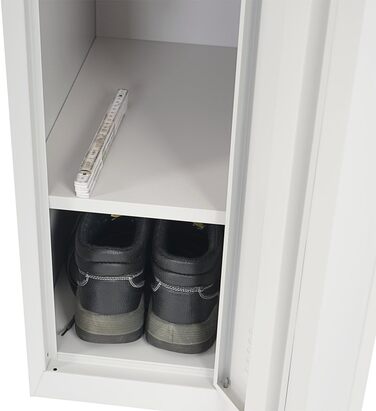 Шафка Mendler Boston T163, гардеробна, шафка для роздягальні, металева 180x30x50см згідно ASR A4.1 - сіра