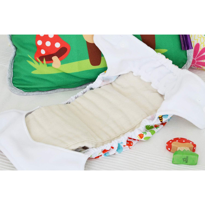 Органічні бавовняні підгузники avo cado розмір 2 - вміст 10 шт. - підходять до одного розміру штанів для тканинних підгузників - 1