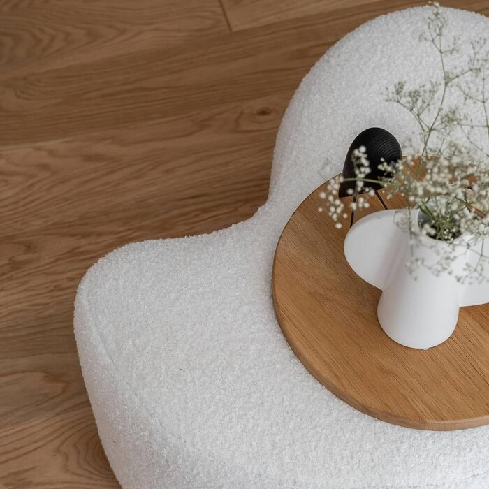 Пуф-табурет MIUFORM Пуф-сидіння MIUF Пуф для ніг, пуф, м&39який табурет для вітальні, спальні, коридору, гардеробної 68 x 64 x 36 см Тканина букле (бежевий)