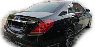 Задній спойлер підходить для Mercedes S-Class Limo W222, заднє крило, кромка спойлера для тюнінгу автомобіля, пофарбована в колір A-Still, ABS пластик, Obsidian Black 197, 70194