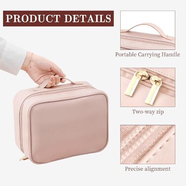 Косметичка, сумка для макіяжу Косметичка для подорожей, водонепроникна косметичка з PU шкіри з відділеннями, портативна косметичка