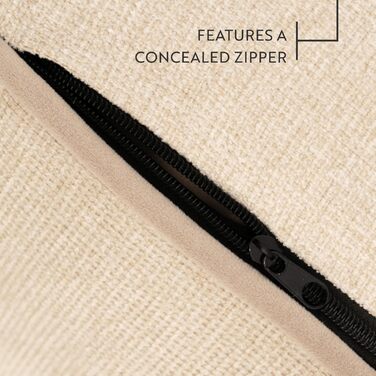 Пуф-стілець, квадратний пуф, високоякісний стілець, легкий у догляді пуф, пуф-стілець для вітальні, спальні, Quantum, 46 x 46 см, кремовий