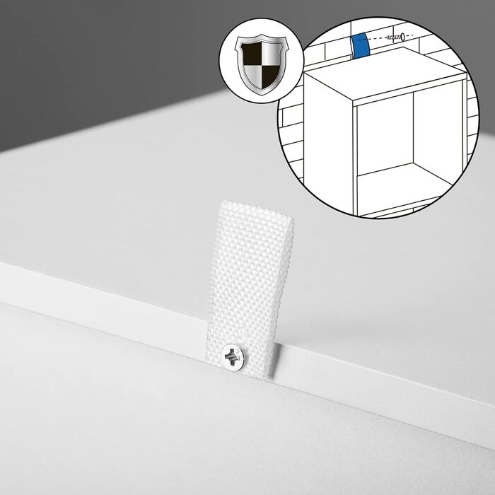 Книжкова полиця Casaria з 4 відділеннями 106x30x30 см, пристрій проти перекидання, захисні накладки на підлогу, вантажопідйомність 40 кг, вітальня, спальня, офісна полиця, окремостояча полиця, кубічна полиця, білий колір