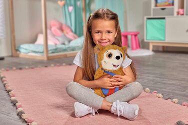 М'яка іграшка Bobo Siebenschlfer, плюшева іграшка Sing mit mir, грає музику, велика м'яка забава 35 см, підходить для дітей з перших місяців життя, коричневий, 109241017 -