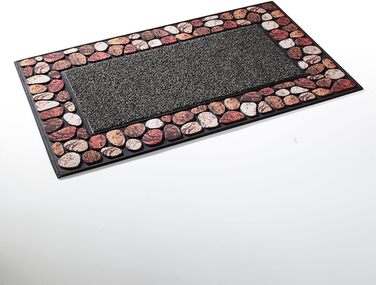 Килимок під камінь нековзний, брудовідштовхувальний, стійкий до атмосферних впливів міцний килимок для зовнішнього використання, що вловлює бруд, 75 x 45 см для вхідних дверей та входу