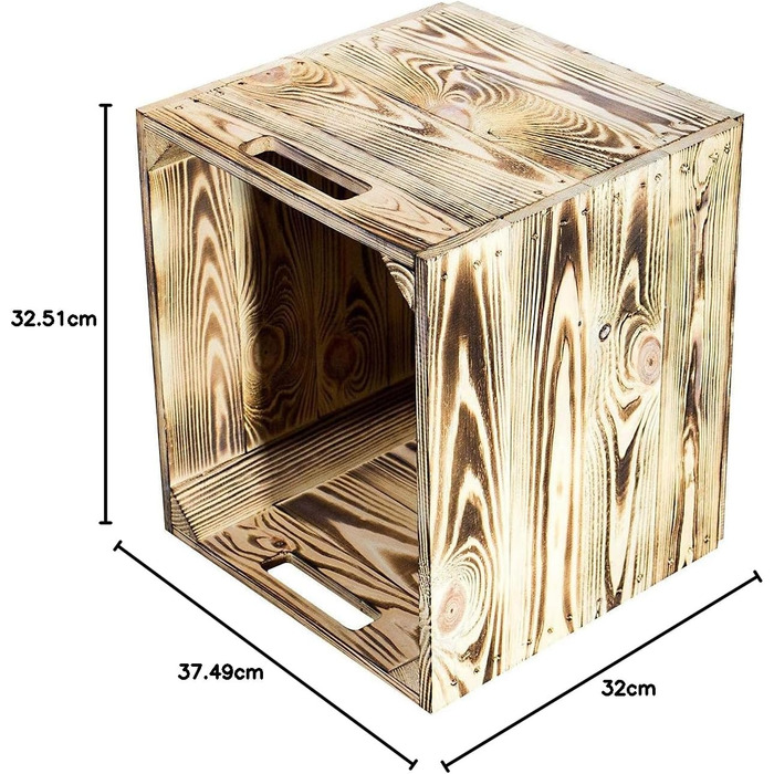 Гарні дерев&39яні кошики-коробки, підходять для Ikea Kallax, для зберігання шкільного приладдя / іграшок, нові, 37,5x32x32,5 см (полум&39яні), 4