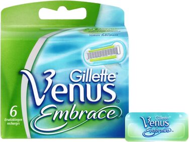 Жіночі леза для бритви Gillette Venus Embrace, 6 упаковок