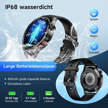 Новий смарт-годинник для чоловіків з ЕКГHRV/ІМТ/сечовою кислотою/Bitterbox, 1.43-дюймовий AMOLED годинник для здоров&39я з 24-годинним моніторингом артеріального тиску, серцевого ритму, температури тіла, SpO2, монітором сну, фітнес-годинник для Android iO