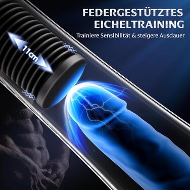 Мастурбатор Gobeken, електричний, з функцією вакуумного смоктання та вібрації, 9 режимів вібрації та 5 режимів вакууму