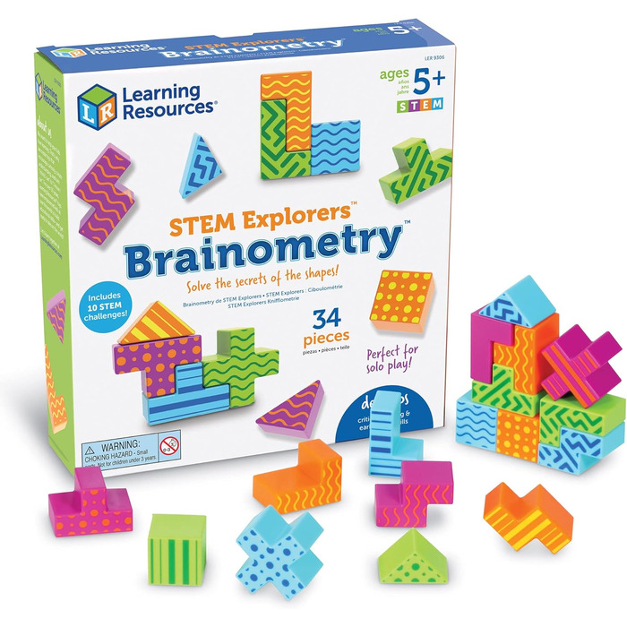 Навчальні ресурси STEM Explorers Brainometry, Logical Thinking and STEM Skills, 3D Brain Game for Kids, 10 Challenges for STEM Pro