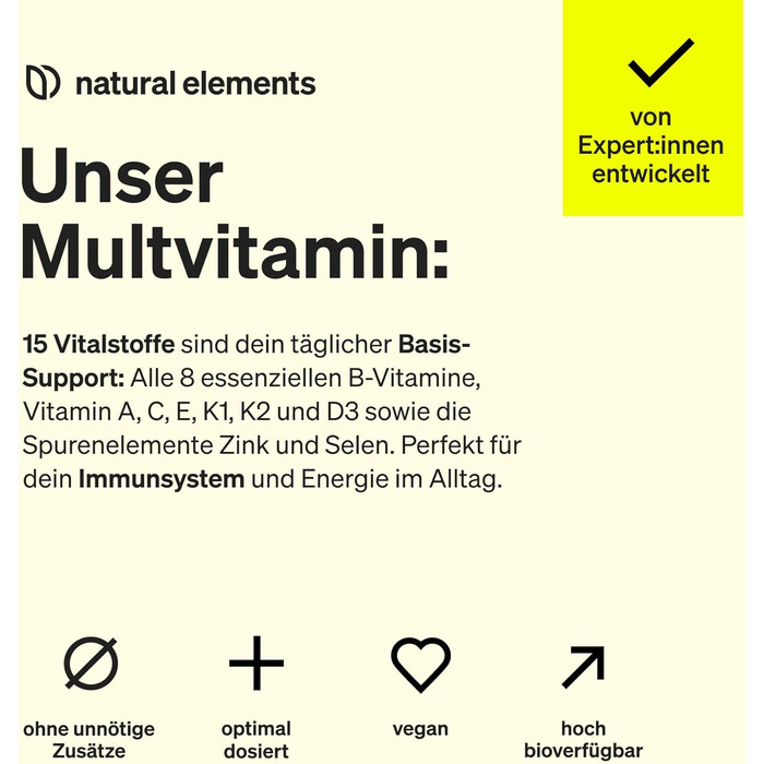 Мультивітамінний комплекс Natural Elements (365 веганських таблеток)