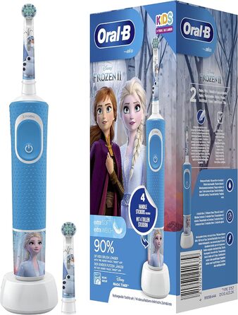 Електрична зубна щітка Oral-B Kids Braun, 1 ручка Disney Frozen Handle (1 або 2), від 3 років, синя, (1 уп.)