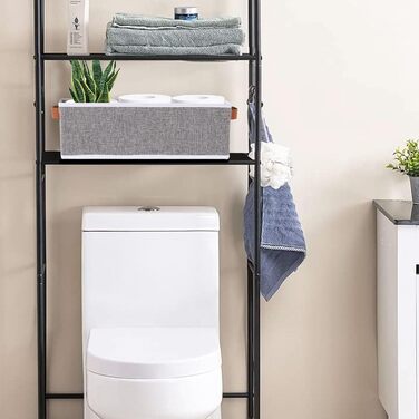 Складаний кошик для зберігання з 3 предметів, кошики для зберігання з ручкою, органайзер для гардеробу, коробки для зберігання для ванних кімнат, шаф та полиць, 38x15,5x13 см, сірий, 3 шт. сірого кольору